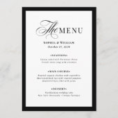 Elegante Zwarte en Witte Rand | Klassiek Luxe Menu (Voorkant)