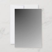 Elegante Zwarte En Witte RSPV Kaart (Achterkant)