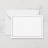 Elegante Zwarte en Witte Script Monogram Rand Notitiekaartje (Achterkant)