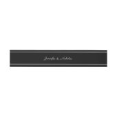 Elegante Zwarte En Witte Script Trouw Uitnodigingen Wikkel (Vlak)