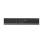 Elegante Zwarte En Witte Scriptie Bruiloft Uitnodigingen Wikkel (Vlak)