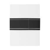 Elegante Zwarte En Witte Scriptie Bruiloft Uitnodigingen Wikkel (Achterkant Voorbeeld)