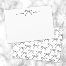 Elegante zwarte en witte strik gepersonaliseerd