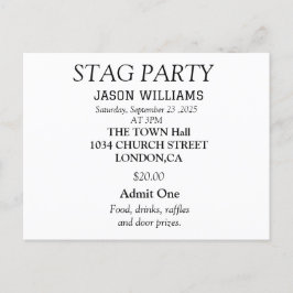 Elegante zwarte en witte uitnodiging voor vrijgeze