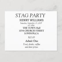 Elegante zwarte en witte uitnodiging voor vrijgeze