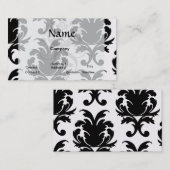 elegante zwarte en witte vogel visitekaartje (Voorkant / Achterkant)