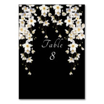 Elegante zwarte en witte waterverf bloemen