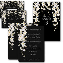 Elegante zwarte en witte waterverf bloemen
