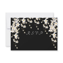 Elegante zwarte en witte waterverf bloemen