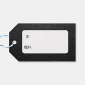 Elegante Zwarte en Witte Zoete Valentijn  Cadeaulabel (Achterkant Horizontaal)