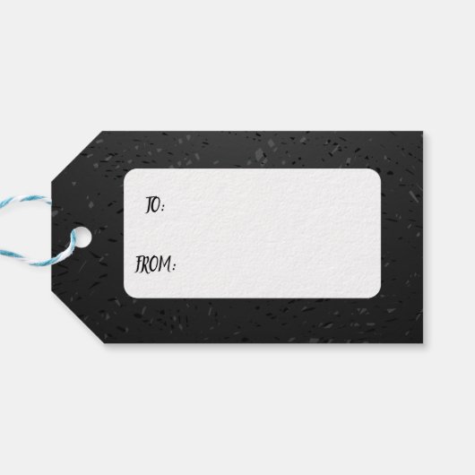 Elegante Zwarte en Witte Zoete Valentijn  Cadeaulabel (Achterkant Horizontaal)