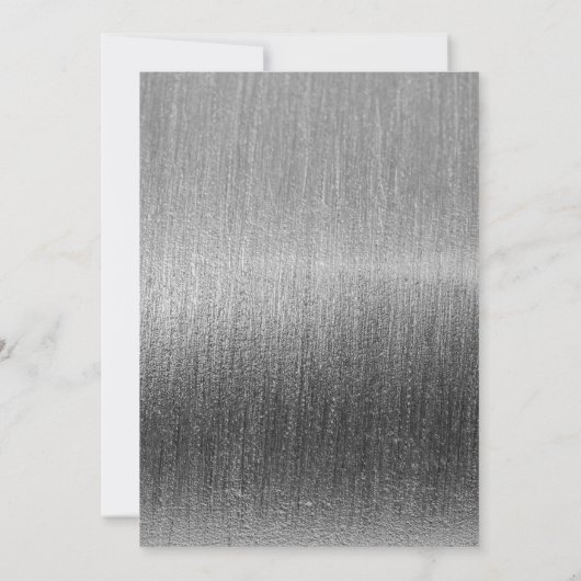 Elegante zwarte en zilveren sterlichten bruiloft kaart (Achterkant)