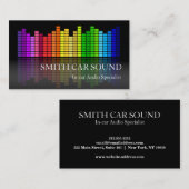 Elegante zwarte equalizer DJ muziek Visitekaartje (Voorkant / Achterkant)