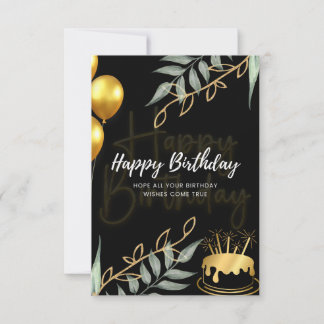 Elegante zwarte felicitaties kaarten RSVP kaartje