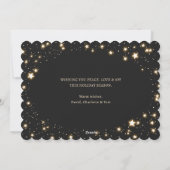 Elegante zwarte foto vrolijke kerst Kaart (Achterkant)