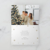 Elegante zwarte fotocollage vrolijke kerst Kaart (Binnen)