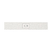 Elegante Zwarte Gebinitialeerde Letters Uitnodigingen Wikkel (Vlak)