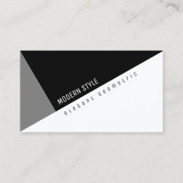 elegante zwarte geometrische moderne stijl visitekaartje