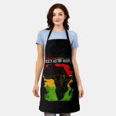 Elegante zwarte geschiedenis maand schort (Gedragen)