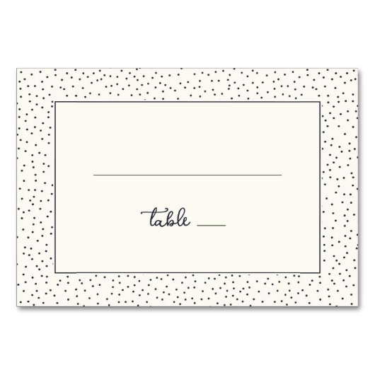 Elegante Zwarte Gestippelde Minimalisme Kaart (Voorkant)