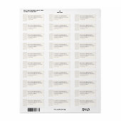 Elegante Zwarte Gestippelde Minimalist Etiket (Full Sheet)