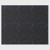 Elegante zwarte glamour glitter cadeaupapier (Vlak)