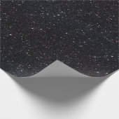 Elegante zwarte glamour glitter cadeaupapier (Hoek)