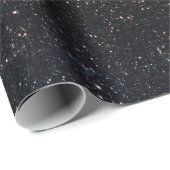 Elegante zwarte glamour glitter cadeaupapier (Rol Hoek)