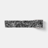 Elegante zwarte Glitter Sparkle Glam Sequin Satijnen Lint (Voorkant)