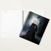 Elegante Zwarte Gotische Mysterieuze Vrouw Ravens Planner (Display)