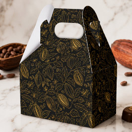 Elegante Zwarte Goud Cacao Bloem Fruit Zakelijk Bedankdoosjes