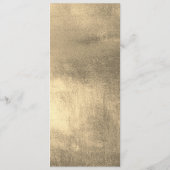 Elegante zwarte goud folie Afstuderen Menu (Achterkant)