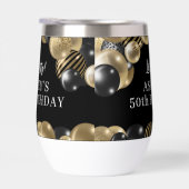 Elegante Zwarte Gouden 50e Verjaardag (Rechts)