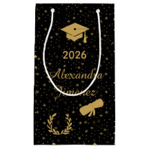 Elegante Zwarte Gouden Afstudeercadeautas