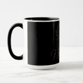 Elegante zwarte & gouden afstuderen  mok (Links)