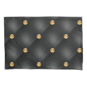 Elegante Zwarte Gouden Diamant Geknoopte Kussen Ho Kussensloop