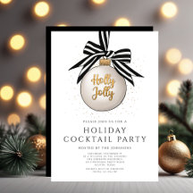 Elegante Zwarte Gouden Feestelijke Cocktailparty