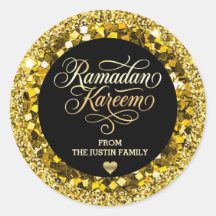 Elegante ZWARTE Gouden Glitter Ramadan 
