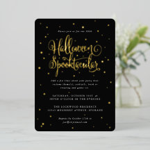 Elegante Zwarte/Gouden Halloween Spooktacular + St