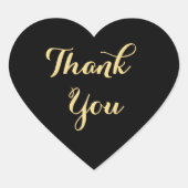 Elegante zwarte gouden huwelijksfeest cadeaus beda hart sticker (Voorkant)