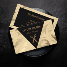 Elegante zwarte gouden marmeren kapper