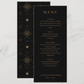 Elegante Zwarte Gouden Menu (Voorkant / Achterkant)