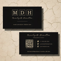 Elegante Zwarte Gouden QR Code Kapper