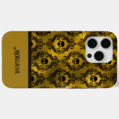Elegante Zwarte & Gouden Schedel Gotische Hallowee Case-Mate iPhone Case (Achterkant (horizontaal))