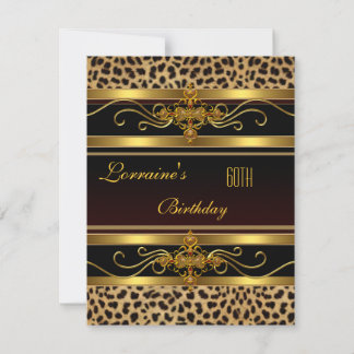 Elegante zwarte gouden sieraden 60e verjaardagsuit kaart