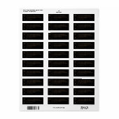 Elegante Zwarte Gouden Sterren Etiket (Full Sheet)