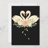 Elegante zwarte & gouden trouwuitnodiging template kaart (Achterkant)