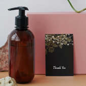 Elegante zwarte gouden uitnodiging voor een verlov