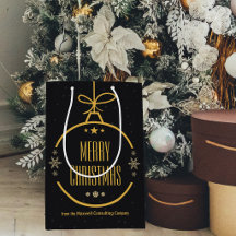 Elegante Zwarte Gouden Zalig Kerstmis Aangepast Be