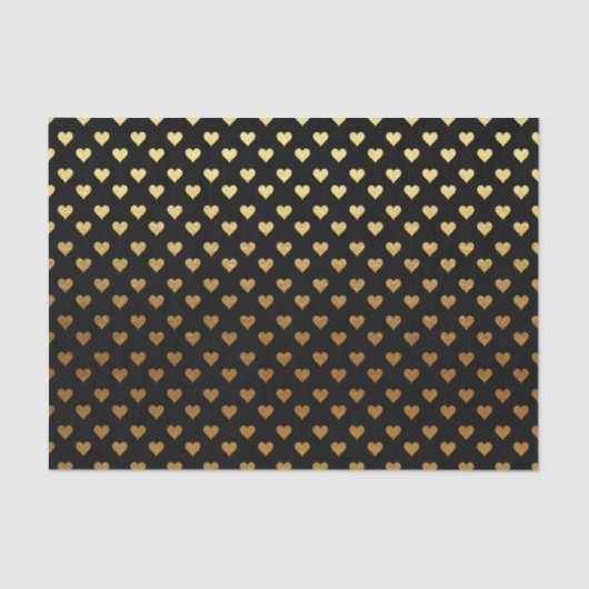 elegante zwarte goudhartslag tissuepapier (Voorkant)